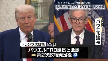 トランプ大統領、FRB議長と会談　改めて早期の利下げ求める