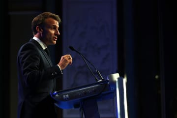 米中対立「主要リスク」　フランス大統領、アジア安保会議