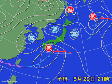 広い範囲でくもりや雨　北と南で気温逆転