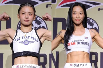 「すげえええ腹筋」「最強の美貌ファイター」日韓を代表する美女格闘家が引き締まったボディをアピール！ 凛としたフェイスオフも【RIZIN】