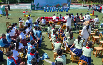 小学校で「国際子どもの日」文化祭　中国・武夷山市