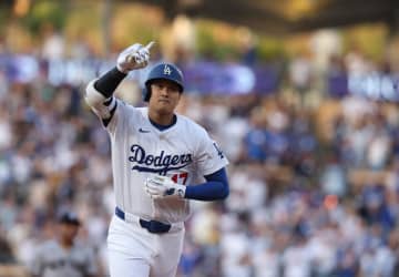 大谷翔平がジャッジの頭上越え２２号！　１試合２発でヤンキースの無双左腕を粉砕