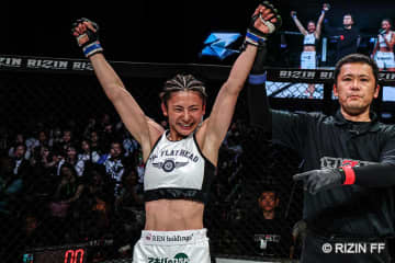 【RIZIN】ケイト・ロータス、韓国代表シン・ユリを制し悲願の初白星　「倒せる選手になって戻ってくる」と笑顔で宣言