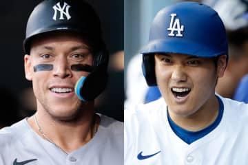 「僕の真似をしているみたいだった」ジャッジが“アーチ競演＆２発”の大谷翔平を絶賛！本塁打数は３本差に「球界最高の選手の一人だ」