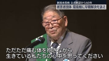 新潟水俣病・公式確認60年　被害者団体、環境大臣に早期解決訴え