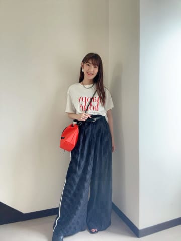 理想のパンツ見つけた♡【SHEIN】シルエット大優勝！「ネイビーラインパンツ」