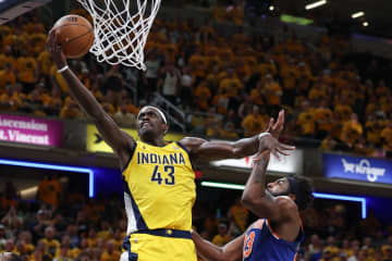 ペーサーズがNBA決勝へ　25季ぶり、ニックスに4勝2敗