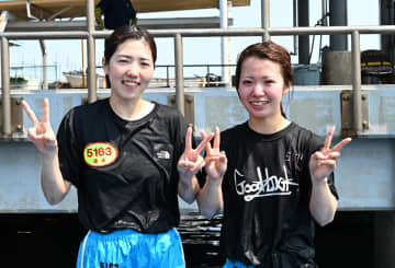 【丸亀ボート・ＳＧオールスター】川井萌が一日遅れの水神祭　同期・清水愛海とともにびしょ濡れに…