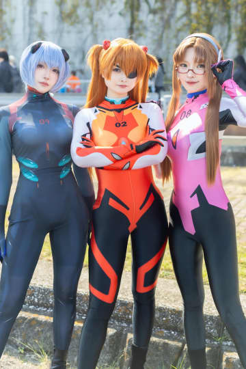 【コスプレ】エヴァンゲリオンのアスカ＆レイ＆マリを発見！AJフォトレポート【番外編】