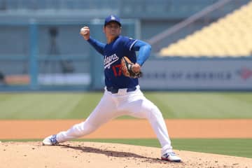 大谷翔平 術後2度目のライブBP 時折制球が定まらず悔しそうな表情