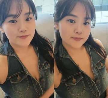 谷間披露は自信の表れか　驚異の“マイナス67kg”で大変身したスジさんの近況が話題、弟夫婦は歌手【PHOTO】