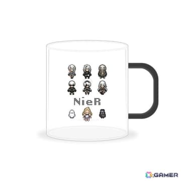 「NieR」シリーズキャラがドット絵に！ガラスマグカップやフレークシール、ラバーストラップが登場
