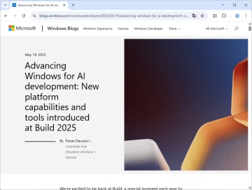 AIだけじゃない！　「Microsoft Build 2025」で発表された開発者向け機能を振り返り／新しいツール「Edit」や「App Actions」、ポスト量子暗号化などにも注目