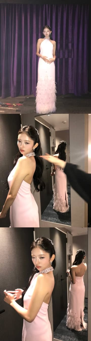 大胆“バックレス”で魅了…IVE・レイ、艶っぽドレス姿に視線釘付け「スタイルえぐい」「限界突破」【PHOTO】