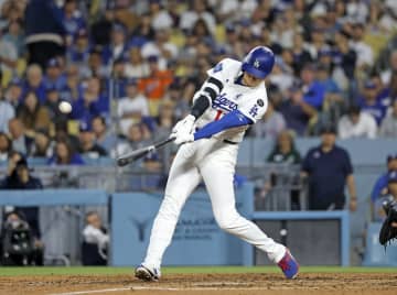 大谷、メジャー首位に並ぶ23号　ドジャース黒星、鈴木は試合なし