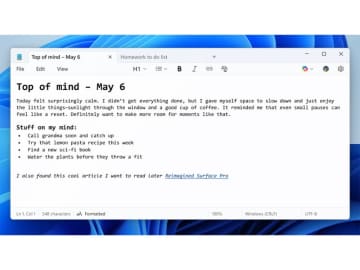 メモ帳がMarkdownに対応、Windows 11 Insider向けに順次展開