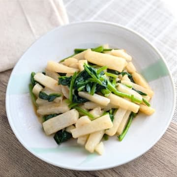 【10分で完成！長芋×ほうれん草】「めんつゆとバターだけ！？」「しかも材料4つ！」シンプルなのに激うま♪