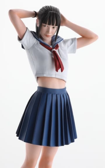 レジンキット「12リアルフィギュア コレクション」第44弾、セーラー服姿の女の子が本日発売