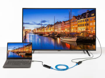 USB Type-C映像出力をLANケーブルで最大70m延長できる長距離変換エクステンダー、サンワサプライが発売