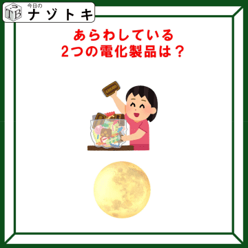 クイズです！「あらわしている電化製品は？」答えは二つあるよ！！【難易度LV２.・甘口】