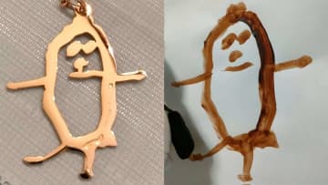 3歳娘の絵からできた〝お母さんキーホルダー〟に2.8万人感動　「世界に一つ、最高」「宝物だ～」