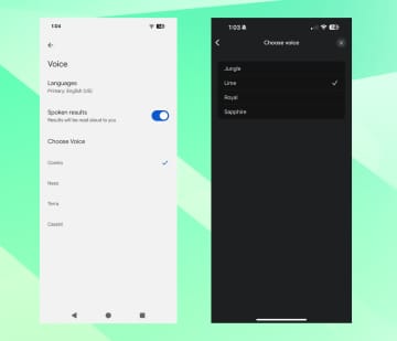 Googleは、音声検索機能に新たな音声オプションを追加