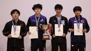 愛知工業大・谷垣佑真が男子単・複で2冠達成＜2025年度東海学生卓球選手権大会＞