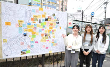 鎌倉女子大生、大船の魅力“シェア”　駅前で通行人のお勧め調査、マップにまとめ