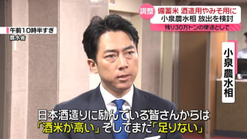 備蓄米を酒造用などにも放出検討　農水相