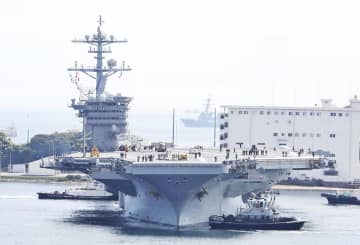 米空母ジョージ・ワシントンが横須賀帰港　補給・維持が目的、近く本格出港か