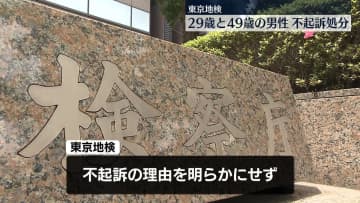 男性に暴行加え現金など奪ったとして逮捕　2人を不起訴　東京地検