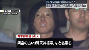 「宝くじが当選する日分かる」と鑑定料の名目で現金詐取か　男女8人を逮捕