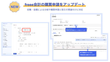 クラウド会計「freee会計」が購買申請機能を強化　役職・金額による申請経路の自動分岐などが可能に