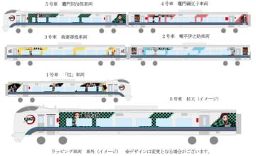 【北海道旅客鉄道】789系カムイ編成に「鬼滅の刃」ラッピング列車が登場　運行初日は多客臨時列車「鬼滅の刃」号として運転