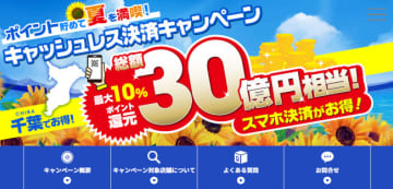 夏の物価高に助かる！千葉県で「総額30億円相当！最大10％還元」のキャッシュレス決済キャンペーン