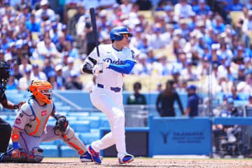 大谷にしては珍しい打席「全くもって…」　あまり見ない「139.9」にLA実況席「ギリギリのライン」