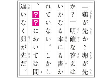 【？】に当てはまる「漢字２文字」は？　解けると嬉しい54字の物語クイズ