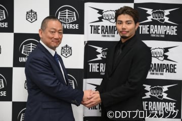 THE RAMPAGE武知海青が“プロレスラー”としてDDTに入団し、7・13後楽園で初戦へ！「やるからにはテッペン取りたい。いつかはベルトにチャレンジしたい」
