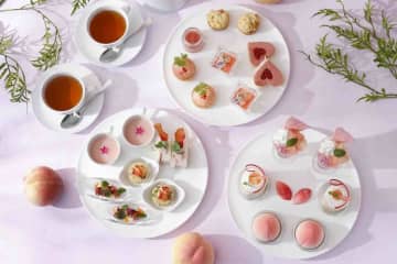 東京マリオットホテル、「Peach BLISS Afternoon Tea」を提供　希少な「マルトウ農園」の桃スイーツを主役に
