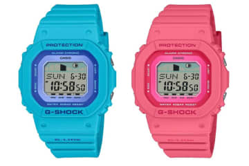 G-SHOCK“ハワイの花々”着想デジタル腕時計、夏に映えるブルー＆ピンクで