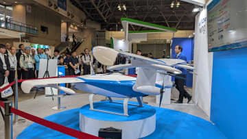 エアロセンス、災害救援用の新型VTOL機「AS-H1」を初公開[JapanDrone2025]