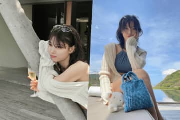 キム・ユジョン、大胆ファッションに釘付け！サンリオキャラクターの人形にも注目
