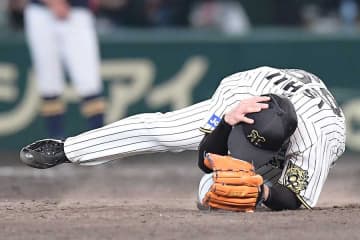 甲子園騒然…投手の頭部にライナー直撃→担架で搬送　「無事であってくれ」阪神・石井に心配の声続出　藤川監督「意識はっきりある」
