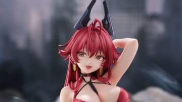 セクシーな膝立ちポーズ…！『勝利の女神：NIKKE』より「レッドフード」がナンセンスレッド衣装でぬーストフィギュア化