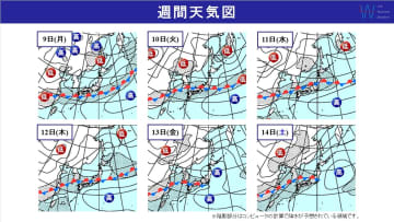 週間天気　九州北部～関東甲信は続々梅雨入りか？西日本中心に警報級の大雨のおそれがあり熱帯低気圧の動向にも注意