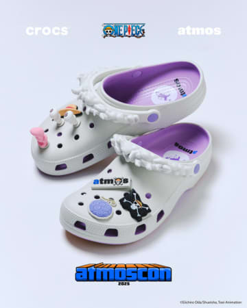 「ワンピース」“解放のドラム”が鳴り響く！ギア5のルフィが足元に宿るatmos×Crocsトリプルコラボのクロッグ登場