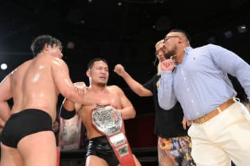 【DDT】5ヵ月ぶり復帰の飯野雄貴が納谷幸男とのメガトンコンビでKO-Dタッグ王座奪還へ！王者アストロノーツは彰人＆高鹿を退け、6・29後楽園でV6戦へ
