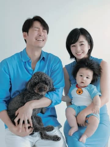 生後100日でこの毛量!?“18歳年下”の日本人妻と結婚した韓国俳優、成長した息子の姿を公開【PHOTO】