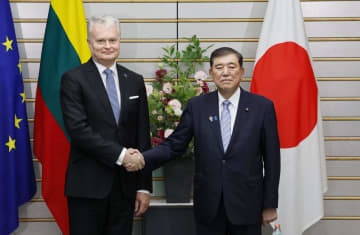 リトアニアと安全保障連携　石破茂首相、大統領と会談