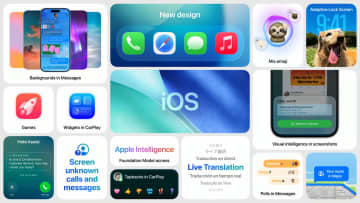 Apple、「iOS 26」を発表 ～新デザイン「Liquid Glass」やAI、アプリの改善で使いやすく／iPhone XSシリーズは対応デバイスから外れる